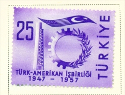 TURKEY  -  1957  Friendship With The USA  25k  Mounted/Hinged Mint - Ungebraucht