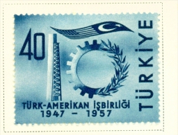 TURKEY  -  1957  Friendship With The USA  40k  Mounted/Hinged Mint - Nuovi