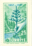 TURKEY  -  1957  Forestry  25k  Mounted/Hinged Mint - Ungebraucht
