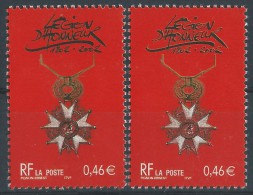 [05] Variété : N° 3490 Légion D'Honneur Légende Double +  Normal  ** - Unused Stamps