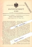 Original Patent - T.M. Jarmain In Tetsworth , Thame , 1896 , Tedder , Agriculture ,  Oxfordshire !!! - Other & Unclassified