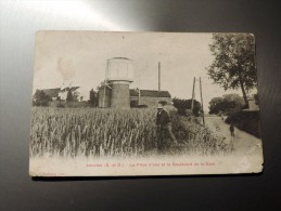 Carte Postale Ancienne : LOUVRES : La Prise D'Eau Et Le Boulevard De La Gare, Animé, En 1914 - Louvres