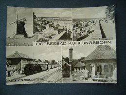 Germany: KÜHLUNGSBORN - Windmühle, Strand, Zug Auf Dem Bahnhof, Konzergaren-Ost - 1970s Unused - Kuehlungsborn