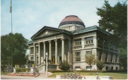 Oshkosh Wisconsin, Public Library Building, Architecture, Bicycles, C1950s/60s Vintage Postcard - Bibliotheken