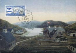 PA1214 Greenland 1992 City Landscape Architectural Emblem Maximum Card MNH - Cartas & Documentos