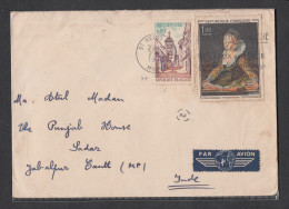 FRANCE, 1972, Postally Used Cover From France To India, Castle Lady, Book - Other & Unclassified