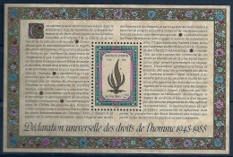 NATIONS-UNIES -  NEW-YORK :  BLOC-FEUILLET N° 10 - DROITS DE L´HOMME - NEUF** - Hojas Y Bloques