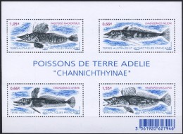 #O354. TAAF 2015. Fishes "Channichthyinae". Bloc. MNH(**) - Blocs-feuillets