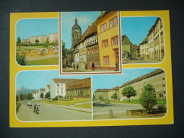 Germany: SANGERHAUSEN - Süd-West-Siedlung, Kornmarkt, Einkaufsquelle In Süd, Friedrich-Engels-Straße - Posted 1982 - Sangerhausen