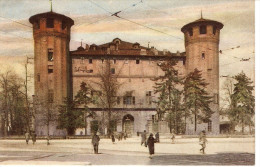 TORINO SQUARE CASTELLO MADAMA PALACE ITALY EARLY 1900s ANIMATED VINTAGE PC - Palazzo Madama