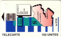 DJIBOUTI CARTE PAYS STID 150U UT - Gibuti