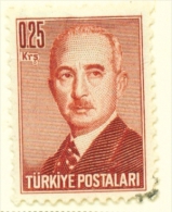 TURKEY  -  1948  President Inonu  0.25k  Used As Scan - Gebraucht