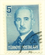 TURKEY  -  1948  President Inonu  5k  Used As Scan - Gebraucht