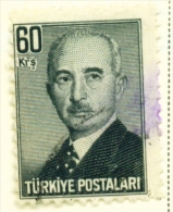 TURKEY  -  1948  President Inonu  60k  Used As Scan - Gebraucht