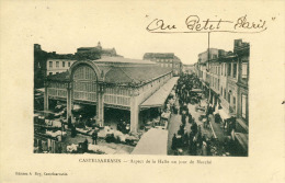 Castelsarrasin  Aspect De La Halle Un Jour De Marché  Cpa  Parfait Etat - Castelsarrasin