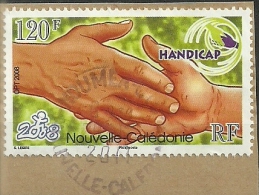 Nouvelle Calédonie Timbre S/ Fragment Oblitéré - Used Stamp On Cover Fragment - Y&T N° 1056 - Année Year 2008 - Usati