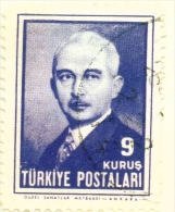 TURKEY  -  1946  President Inonu  9k  Used As Scan - Gebruikt