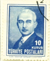 TURKEY  -  1946  President Inonu  10k  Used As Scan - Used Stamps