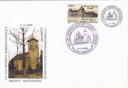 5675A   Roman-Catholic Church BREZON - BRESONDORF 2004 SPECIAL COVER ,ROMANIA. - Covers & Documents