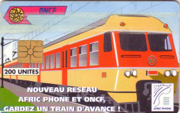 MAROC TRAIN ZUG TRENE ONCF 200U UT RAYURES RECTO SCRATCHED - Morocco