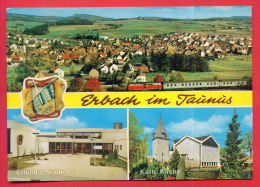 161562 / Bad Camberg - Erbach In Taunus Kath. Kirche Erlenbachhalle , TRAIN LOCOMOTIVE , RAILWAY -  Germany Allemagne - Bad Camberg