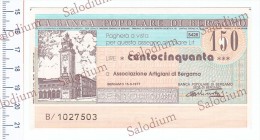 (*) Banca Popolare Di Bergamo - Associazione Artigiani - MINIASSEGNI - [10] Cheques En Mini-cheques