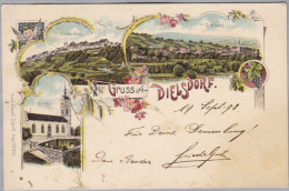 AK ZH DIELSDORF 1898-11-19 Ambulant Litho Künzli - Dielsdorf