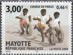 Mayotte 2000 Yvert 88 Neuf ** Cote (2015) 2.10 Euro Course De Pneus - Ungebraucht