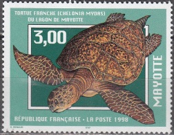 Mayotte 1998 Yvert 52 Neuf ** Cote (2015) 2.40 Euro La Tortue Franche - Neufs