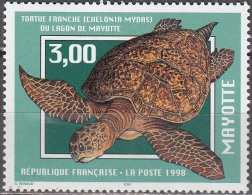 Mayotte 1998 Yvert 52 Neuf ** Cote (2015) 2.40 Euro La Tortue Franche - Unused Stamps