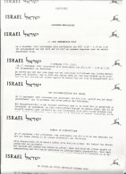 Pz.- Beschrijvingen Van De 1992 Uitgegeven Postzegels In September En December In Israël, Zie Beschrijving Items. - Briefe U. Dokumente