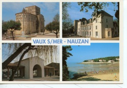 Vaux Sur Mer - Nauzan (multivues) église Romane Nouvelle Mairie Marché Couvert Plage (ed Marcou) - Vaux-sur-Mer