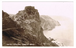 RB 1014 - Early Real Photo Postcard -  Castle Rock - Lynton Devon - Lynmouth & Lynton