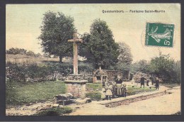 QUESTEMBERT - Fontaine Saint Martin ( Belle Carte Toilée Et Colorisée ) - Questembert