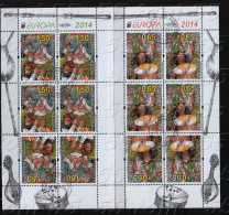 Bulgaria / Bulgarie – 2014 Europa- Folk Musical Instruments 2 Sheet -used/oblitere (O) - Used Stamps