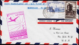 1939. FIRST FLIGHT 25.V.39. 1er SERVICE POSTAL AERIEN FRANCE - ETATS-UNIS. MARSEILLE - ... (Michel: 414) - JF124044 - Autres & Non Classés