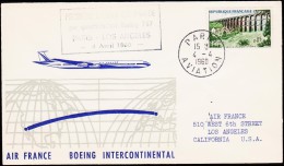 1960. FIRST FLIGHT PARIS - LOS ANGELES PARIS 4-4-1960 AVIATION. 0,85 F.  (Michel: 1288) - JF125495 - Otros & Sin Clasificación
