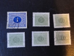 Tchécoslovaquie  . Lot De 6 Timbres De Service Oblit; - Collections, Lots & Séries