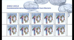Luxemburg / Luxembourg - MNH / Postfris - Sheet 10 Jaar Euro 2012 - Ongebruikt