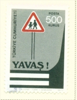 TURKEY  -  1977  Road Safety  500k  Used As Scan - Oblitérés