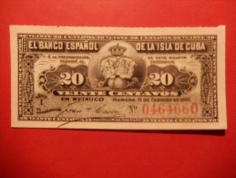 CUBA 20/VEINTE CENTAVOS 1897 FDS - Cuba