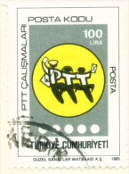 TURKEY  -  1985  Post Codes  100l  Used As Scan - Used Stamps