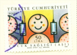 TURKEY  -  1988  Health  50l  Used As Scan - Usados