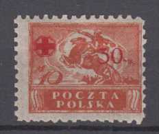 Poland Polen Mi# 156 * Red Cross Rotes Kreuz 1921 - Ungebraucht