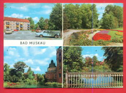 160425 / BAD MUSKAU -  CAR , PLATZ FRIEDENS , PARK , MOORBAD , SCHLOSSRUINE - USED Germany Deutschland Allemagne - Bad Muskau