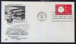 B0475 USA 1964, World's Fair Pre-paid 5c  Cover FDC - 1961-80