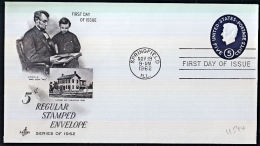 B0479 USA 1962, Pre-paid Cover, 'Regular Stamped Envelope' FDC, Springfield - 1961-80