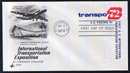 B0485 USA 1972, Pre-paid Cover, '8c Transpo 72 International Transportation Exposition FDC, Washington - 1961-80