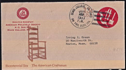 B0491 USA 1977, American Craftsman Pre-paid Cover, American Philatelic Society - 1961-80
