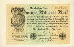 Deutschland, Germany - 20 Mio. Mark, Reichsbanknote, Ro. 107 F,  ( Serie HM ) XF ( II ), 1923 ! - 20 Millionen Mark